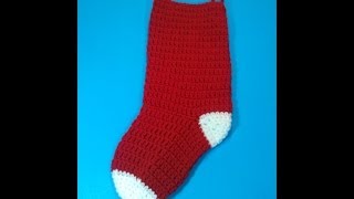 How to Crochet Christmas Stocking  Video 1 [upl. by Loriner]