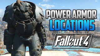 Fallout 4  ALL FULL POWER ARMOR LOCATIONS T45 T51 Raider T60 amp X01 FO4 Power Armor Locations [upl. by Danila865]