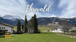 Ehrwald Austria 🇦🇹 Morning Walk in a Lovely Charming Village  4K HDR [upl. by Tegan]