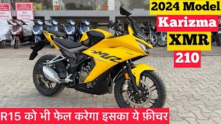 New 2024 Model Hero Karizma XMR 210 Review  Karizma 2024 Model  Karizma yellow colour  hero bike [upl. by Enyawud]