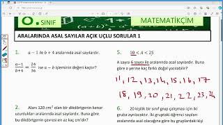 8Sınıf Aralarında Asal Sayılar AÇIK UÇLU SORULAR 1 [upl. by Tija]