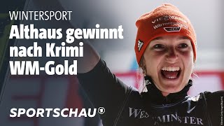 Skispringen Katharina Althaus gewinnt WMGold  Sportschau [upl. by Matthias]