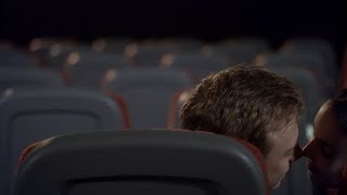 Loving Couple Kissing in Back Seats in Cinema  Stock Footage  Videohive [upl. by Theodosia818]