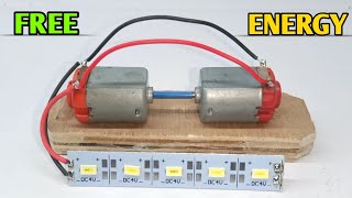 How to generate free energy generator with two dc motor  new technology  science project [upl. by Jereme405]