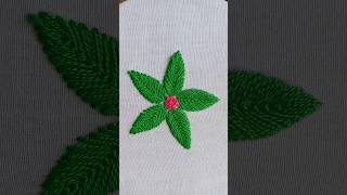 Beautiful flower embroidery design🥰🥰 embroidery stitch shorts [upl. by Nomolos]