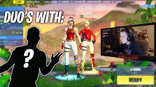 FINALLY DELLOR PLAYS FORTNITE DUOS WITH PRO PLAYER [upl. by Urissa]