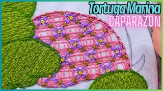 Puntada para caparazón de Tierna Tortuguita 🐢🌊 También queda para canastas floreros etc [upl. by Lewert]