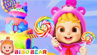 Colorful Candies song  Yummy Yummy Lollipop Finger Family  Bibobear Nursery Rhymes amp Kids Songs [upl. by Pinzler]