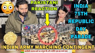 INDIAN ARMY MARCHING CONTINGENT  INDIA’S 75TH REPUBLIC DAY PARADE 2023  PAKISTANI REACTION [upl. by Mota]