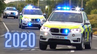 UK POLICE IN ACTION  BEST OF 2020  Police Cars Responding Unmarked Cars amp ARMED Convoys [upl. by Aria40]