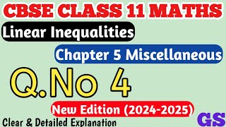 Chapter 5  Miscellaneous QNo 4  Linear Inequalities  CBSE Class 11th Maths in Tamil  NCERT [upl. by Marice]