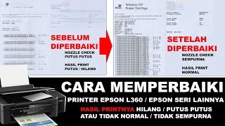 Cara Perbaiki Epson L360 Hasil Print Putus Putus perbaiki head printer epson l360 [upl. by Sairu11]