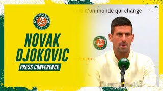 Novak Djokovic  Press Conference after Round 4 I RolandGarros 2023 [upl. by Bertrand]