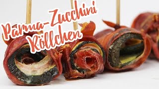 LowCarb ParmaZucchini Röllchen  Essen ohne Kohlenhydrate [upl. by Nillok]