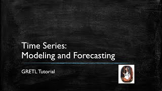 Gretl Tutorial 6 Modeling and Forecasting Time Series Data [upl. by Thanos]