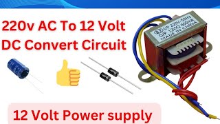 How to make 12Volt Power Supply at Home Using 12012 Transformer [upl. by Bevash]