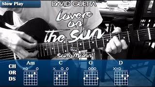 David Guetta  quotLovers On The Sunquot How to Play on Guitar  Easy Begginer Tutorial With Capo [upl. by Doralynn731]