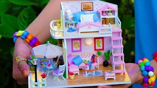 DIY Girly Miniature Doll House [upl. by Ateiram]