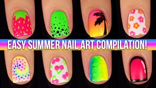 EASY Summer Neon Nail Art Design Compilation  KELLI MARISSA [upl. by Silliw481]