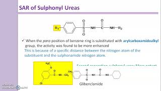 Sulphonyl ureas Structural Activity Relationship SAR [upl. by Rehotsirk]