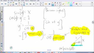 Envariabelanalys  Derivatan av arcusfunktionerna inversfunktionerna till sin cos och tan [upl. by Ylrae]