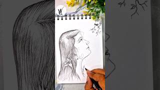 Simple Sketchingface portrait painting techniques shorts drawing art trending artist sketch [upl. by Norihs]