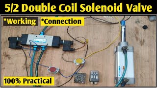 52 Double Solenoid Valve Working and Connection Double Coil Solenoid Valve Working [upl. by Wooster407]