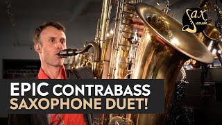 GIANT Contrabass Saxophone Duet [upl. by Yeslrahc]