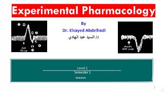 Experimental Pharmacology  Pharmacology Practical 3  Dr Elsayed Abdelhadi 2023  2024 [upl. by Jehu]