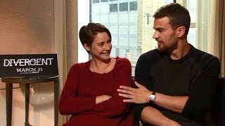 Shailene Woodley and Theo James talk Divergent and stories of bravery and selfishness [upl. by Link]