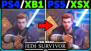 Star Wars Jedi Survivor PS4Xbox One vs PS5Xbox Series XS Comparison [upl. by Latsryk]