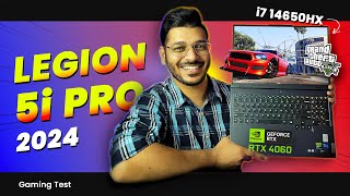 Lenovo Legion Pro 5i 2024 Review i7 14650HX amp RTX 4060 140W  Games Tested Full Review in Hindi [upl. by Ynnavoig]