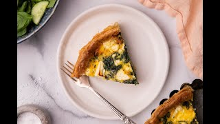 Simple amp Tasty Spinach Quiche Recipe [upl. by Bryant]