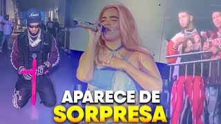 Anuel llega de sorpresa al concierto de Karol G El gesto de Anuel que volvió a enamorar a Karol G [upl. by Ravid]