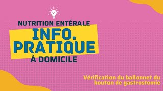 Vérification du ballonnet du bouton de gastrostomie [upl. by Einahpit]