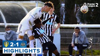 Gelhardt nets penalty Koch comeback  Leeds United U23 21 Newcastle United U23  Premier League 2 [upl. by Coffey]