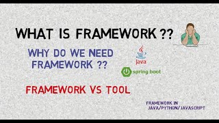 Framework  What Is Framework in Java   Framework vs Tools [upl. by Derfla]