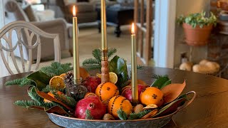 Making Clove Orange Pomanders amp A Simple Holiday Centerpiece [upl. by Suillenroc]