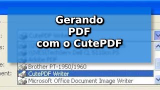 CutePDF o que é Baixando instalando usando Gerador de PDF [upl. by Ellennaj21]