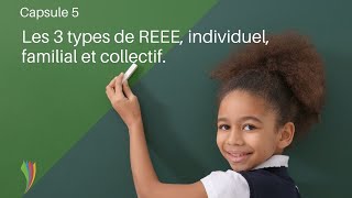 5 Les 3 types de REEE individuel familial et collectif [upl. by Haimarej325]