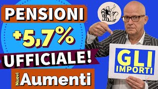 PENSIONI UFFICIALE❗️ANCORA AUMENTI 👉  57 📊 RIVALUTAZIONE 2024 Ecco i nuovi importi ✅ [upl. by Lundell]