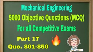 5000 Objective Questions of Mechanical Engineering ll Heat treatment CI ll Que 801850 ll Video17 [upl. by Yrahca777]