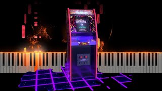 GYRUSS Arcade Game Main Theme Synthesia Midi Piano Tutorial amp Download [upl. by Fotinas681]