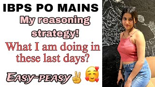 IBPS PO MAINS My reasoning strategy 😅 ibpspo bankingexams ibpspomains [upl. by Rubel]