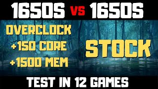 Gtx 1650 Super Overclock Vs Stock Benchmark Comparison In 12 Games [upl. by Kcim]