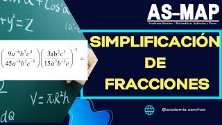 SIMPLIFICACIÓN DE FRACCIONES ALGEBRAICAS [upl. by Odab745]