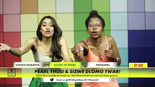 Pearl Thusi and Sizwe Dhlomo TWAR [upl. by Noeruat422]