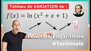 TABLEAU de VARIATION de lnx  Exercice Corrigé  Terminale [upl. by Mahoney]