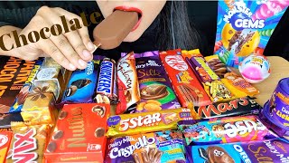 ASMREATING CHOCOLATE CHOCOLATE PARTY DAIRYMILK CRISPELLOMAGNUM TRUFFLE DARKCHOCOLATEFOOD VIDEOS [upl. by Ybbil]