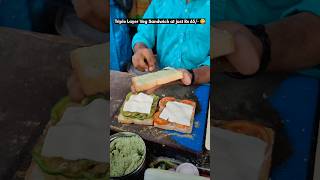 TRIPLE LAYER VEG SANDWICH at just Rs 65😋🤤 shorts sandwich streetchaat foodie [upl. by Nanfa64]